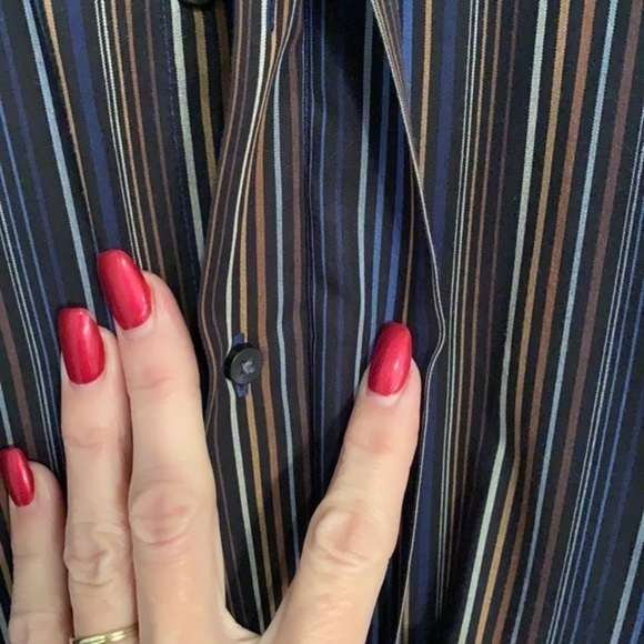 💐5/25 Report men’s dress shirt hidden button cuff link non button sleeves - Picture 8 of 10